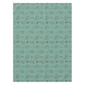 Retro Christmas Hot Cocoa Holiday Kawaii Muster Tischdecke (Vorderseite)