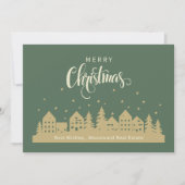 Retro Christmas House | Benutzerdefinierter Real A Dankeskarte (Vorderseite)