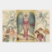 RETRO CHRISTMAS IMAGES Wrapping Paper Set 3 Geschenkpapier Set (Vorderseite 3)