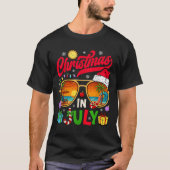 Retro Christmas In July Sungles Beach Summer Hawai T-Shirt (Vorderseite)