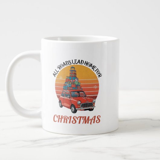Retro Christmas Jumbo-Tasse (Links)