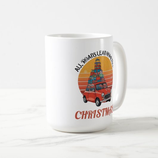 Retro Christmas Kaffeetasse (VorderseiteRechts)