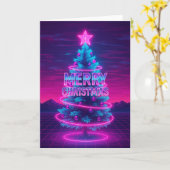 Retro Christmas Karte (Gelbe Blume)