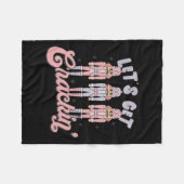 Retro Christmas Lasse Crackin Nutcrackers Vinta Fleecedecke (Vorderseite (Horizontal))