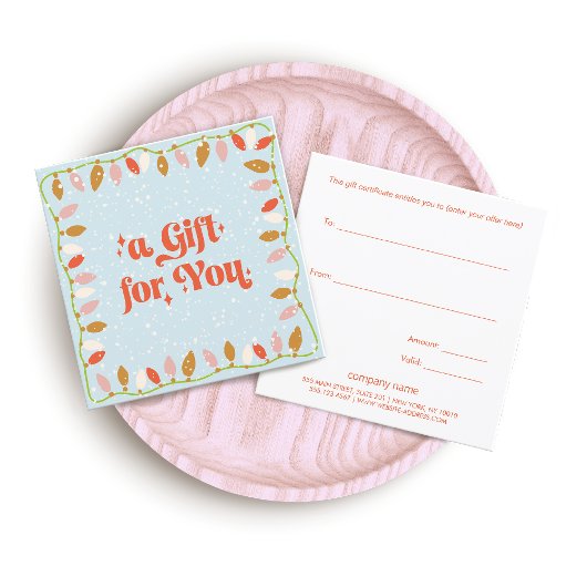 Retro Christmas Lights Geschenkgutschein