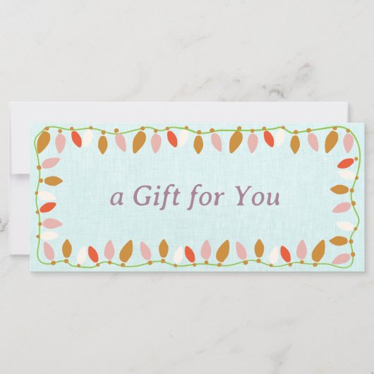 Retro Christmas Lights Geschenkgutschein (Vorderseite)