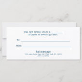 Retro Christmas Lights Gold Geschenkgutschein (Rückseite)