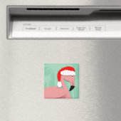 Retro Christmas Magnet - rosa Flamingo (In Situ (Geschirrspüler))