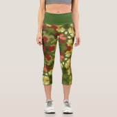 Retro Christmas Mandala Capri Leggings (Vorderseite)