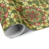 Retro Christmas Mandala Geschenkpapier (Rolleneckpunkt)