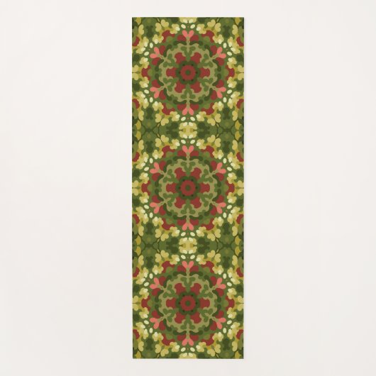 Retro Christmas Mandala Yogamatte (Vorderseite)