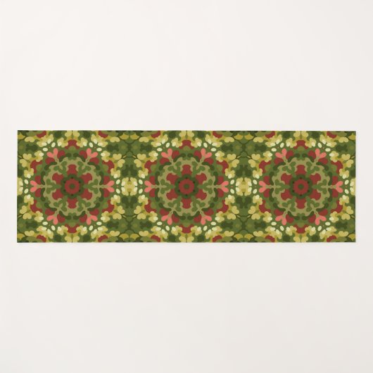 Retro Christmas Mandala Yogamatte (Vorderseite (Horizontal))