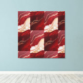 Retro Christmas Marble Elegance – Premium Wrapped  Leinwanddruck (Insitu (Holzboden))