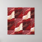 Retro Christmas Marble Elegance – Premium Wrapped  Leinwanddruck (Vorderseite)