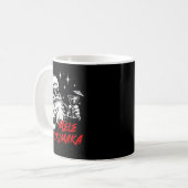 Retro Christmas Mele Kalikimaka Santa Shaka Hawaii Kaffeetasse (Vorderseite Links)