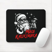 Retro Christmas Mele Kalikimaka Santa Shaka Hawaii Mousepad (Mit Mouse)