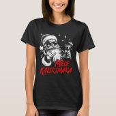 Retro Christmas Mele Kalikimaka Santa Shaka Hawaii T-Shirt (Vorderseite)