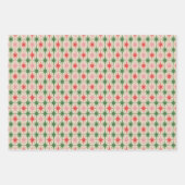 Retro Christmas Midcentury Atomic Starburst Stars Geschenkpapier Set (Vorderseite)