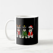 Retro Christmas Miniature Schnauzer Santa Reindeer Kaffeetasse (Links)