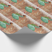 Retro Christmas Mistletoe Kisses Geschenkpapier (Ecke)