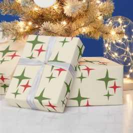 Retro Christmas Mitte des Jahrhunderts Moderne Ato Geschenkpapier