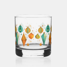 Retro Christmas Mitte des Jahrhunderts Moderne Whiskyglas