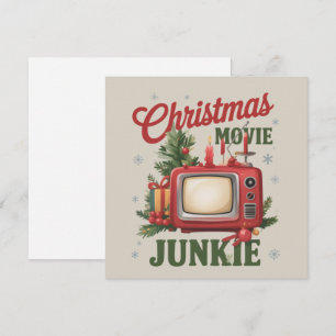 Retro Christmas Movie Junkie Family Party Xmas Feiertagskarte