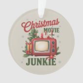 Retro Christmas Movie Junkie Family Party Xmas Ornament (Vorderseite)