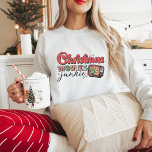 Retro Christmas Movies Junkie Sweatshirt<br><div class="desc">Retro Christmas Movies Junkie Sweatshirt</div>