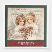 Retro Christmas Napkins Elegant Angel Table Accent Serviette (Vorderseite)