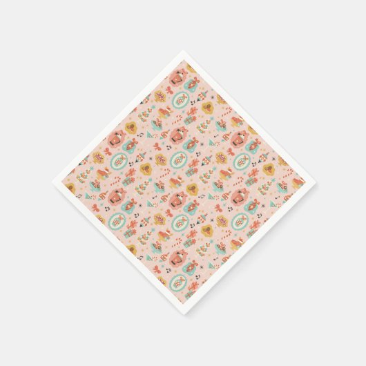 Retro Christmas Napkins Serviette (Ecke)