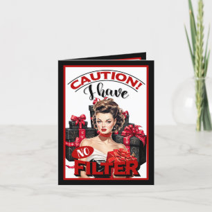 Retro Christmas No Filter Pinup Dankeskarte
