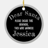 Retro Christmas No Filter Pinup Keramik Ornament (Hinten)