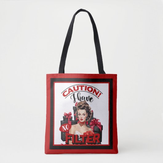 Retro Christmas No Filter Pinup Tasche (Vorderseite)
