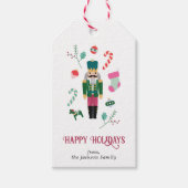 Retro Christmas Nutcracker Vintag Holiday Geschenkanhänger (Vorderseite)