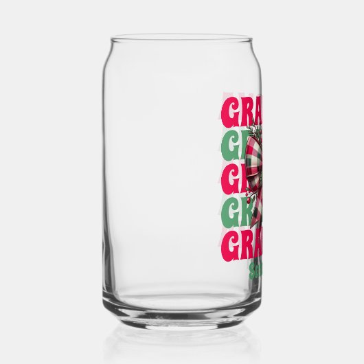 Retro Christmas Oma Coquette Bow Dosenglas (Rechts)