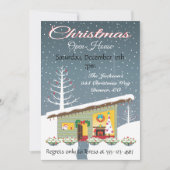 Retro Christmas Open House Einladungen (Vorderseite)