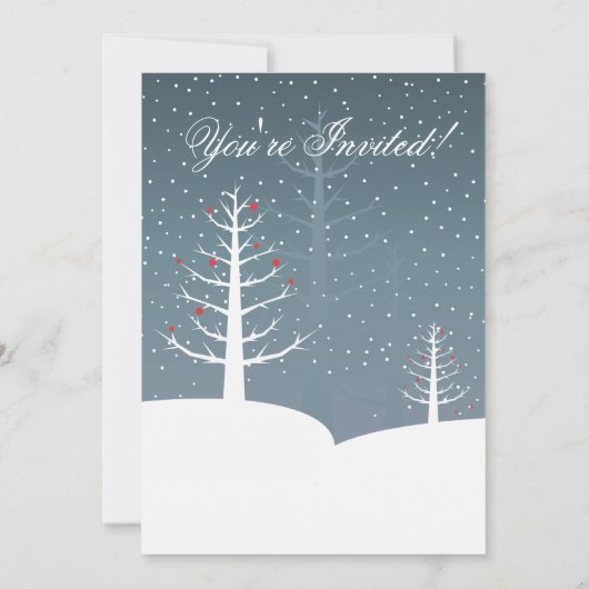 Retro Christmas Open House Einladungen (Rückseite)