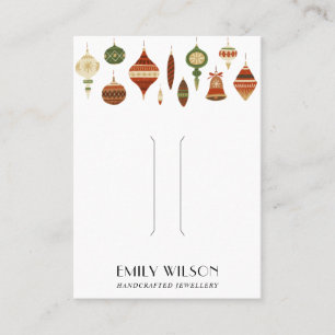 RETRO CHRISTMAS ORNAMENT HAIR CLIP DISPLAY CARD VISITENKARTE