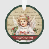 Retro Christmas Ornament Merry Angel Card Holder (Vorderseite)
