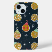 Retro Christmas Ornament Pattern Phone Case (Rückseite)
