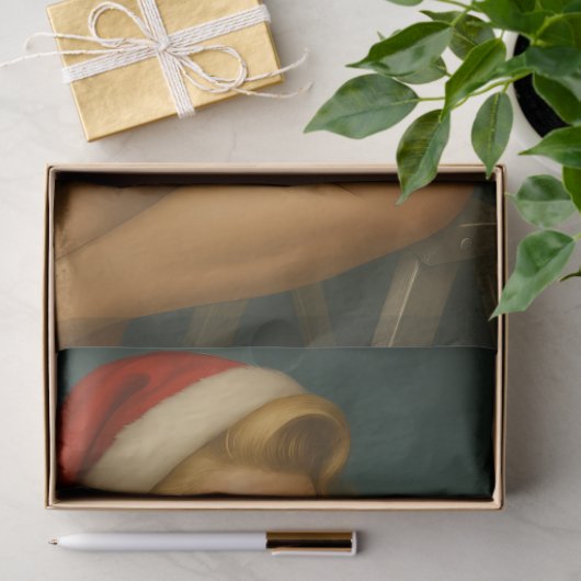 Retro Christmas Ornament Pin-Up Decoupage Seidenpapier (Geschenk)