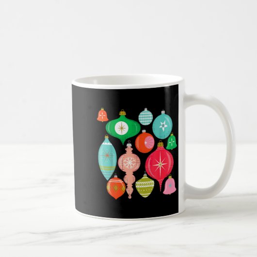 Retro Christmas Ornaments Mid Century Modern Kaffeetasse (Rechts)
