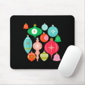 Retro Christmas Ornaments Mid Century Modern Mousepad (Mit Mouse)