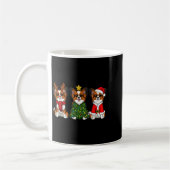 Retro Christmas Pallon Dog Lover Santa Reindeer Kaffeetasse (Links)