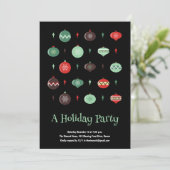 Retro Christmas Party Einladung (Stehend Vorderseite)