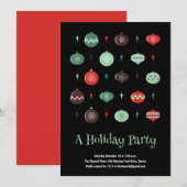 Retro Christmas Party Einladung (Vorne/Hinten)