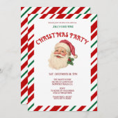 Retro Christmas Party Einladung (Vorne/Hinten)