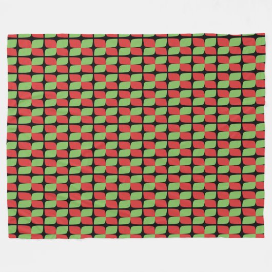 Retro Christmas Pattern Fleece (Vorderseite (Horizontal))