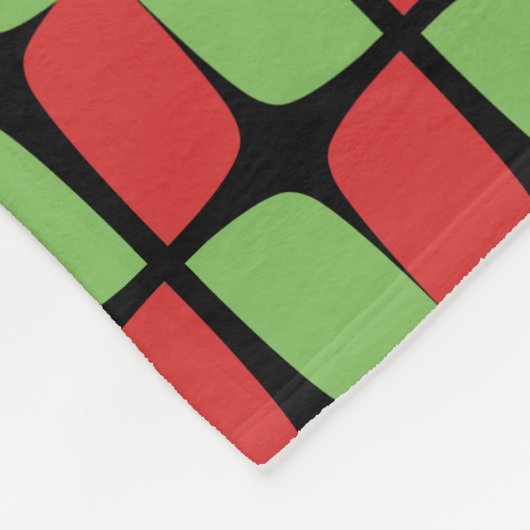 Retro Christmas Pattern Fleece (Ecke)